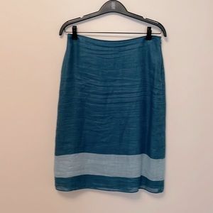 Banana Republic Teal Linen Skirt